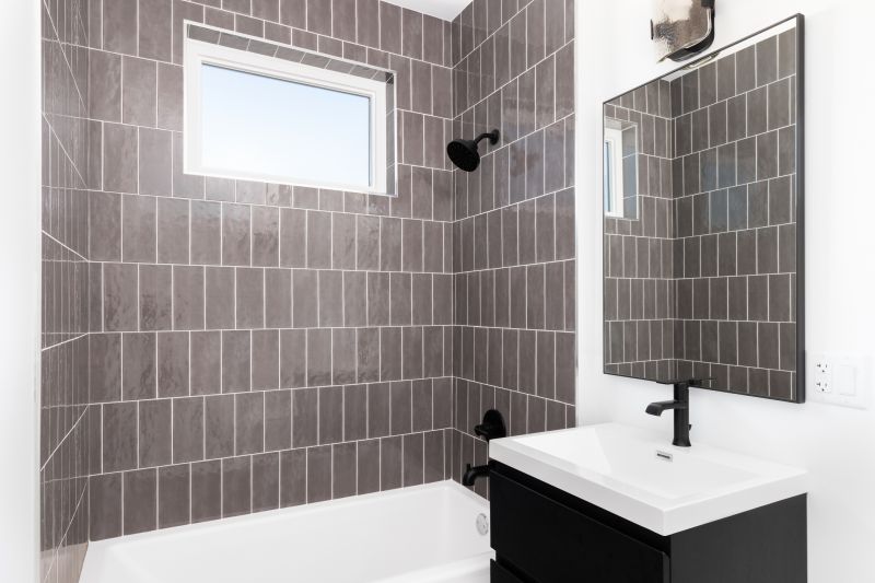 Contemporary Bathroom with Bold Tiles